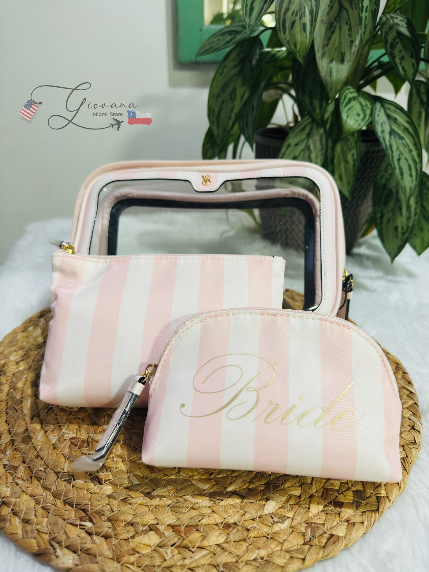 Set de 3 Cosmetiqueros de maquillaje Victoria’s Secret