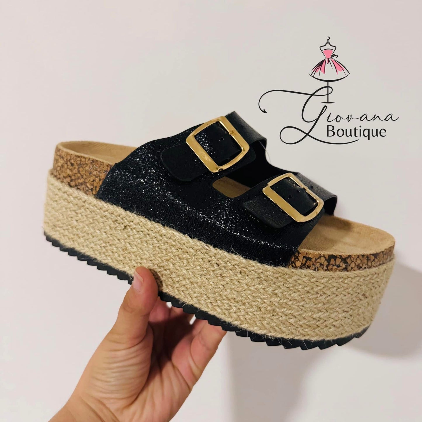 Sandalias Plataforma Glitter