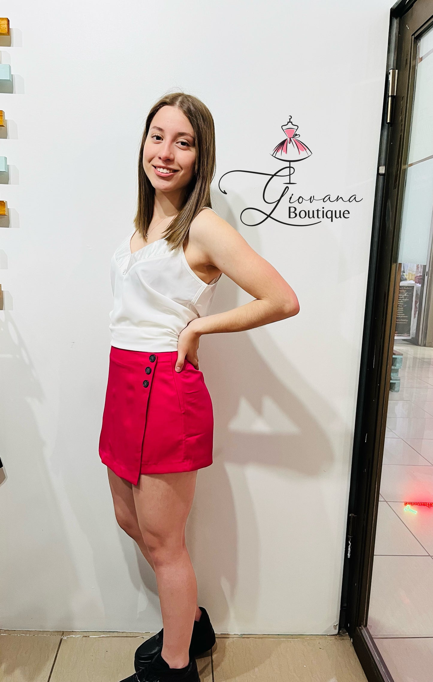 Falda Short Tela