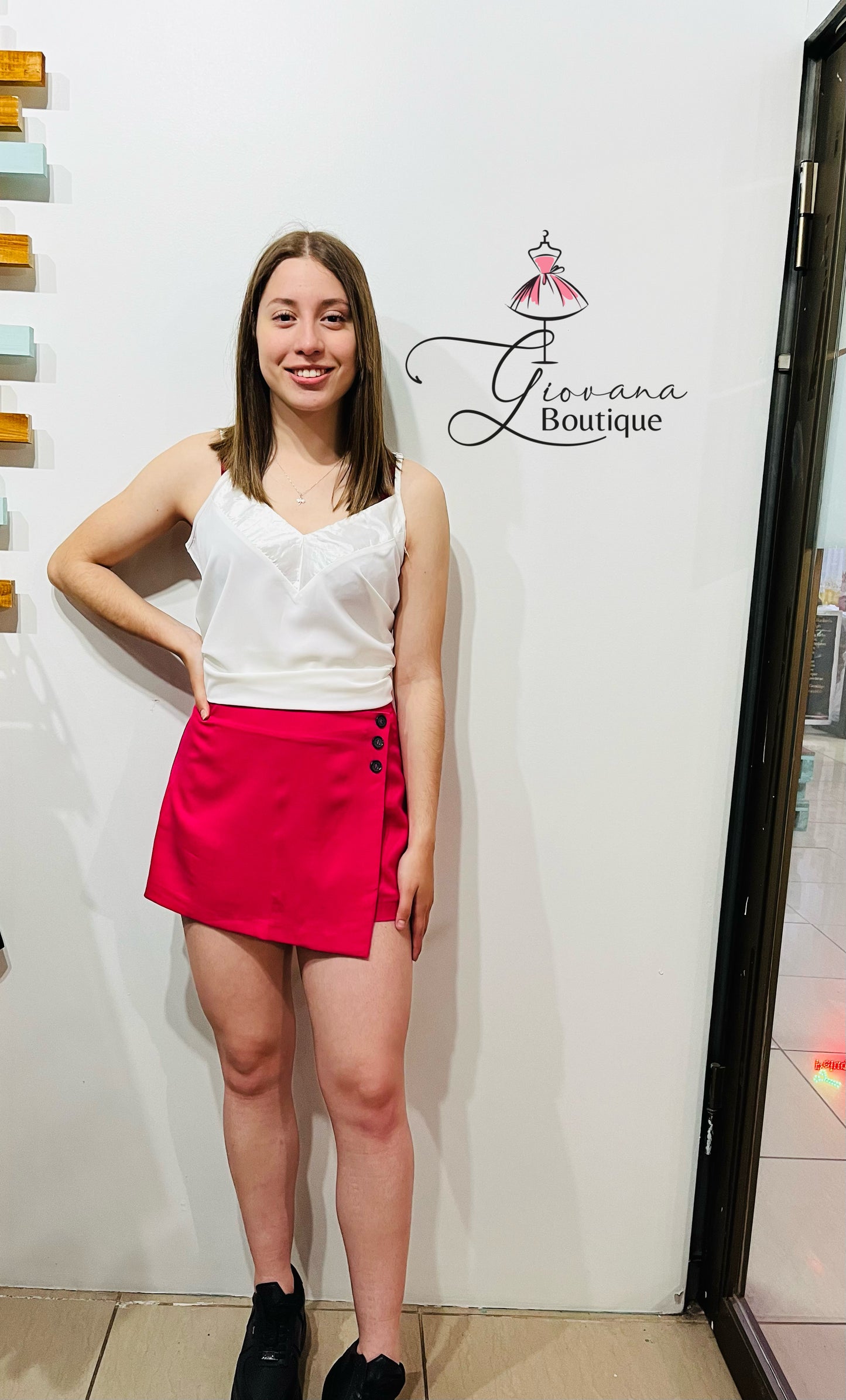 Falda Short Tela