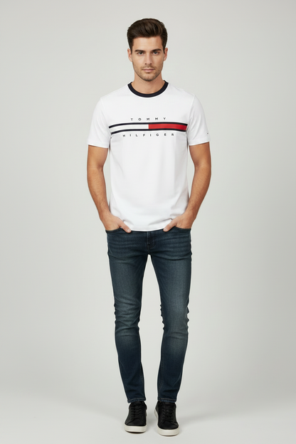 Polera Hombre Tommy Hilfiger Blanca