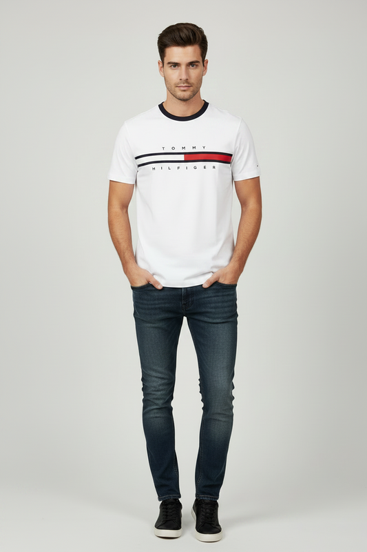 Polera Hombre Tommy Hilfiger Blanca
