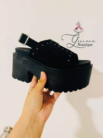 Sandalias Plataforma Tachas