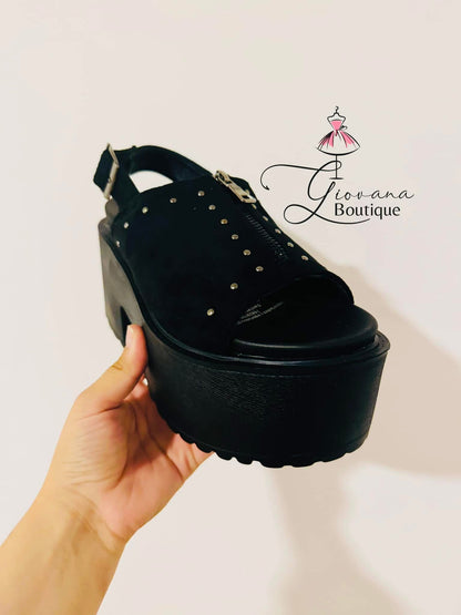 Sandalias Plataforma Tachas
